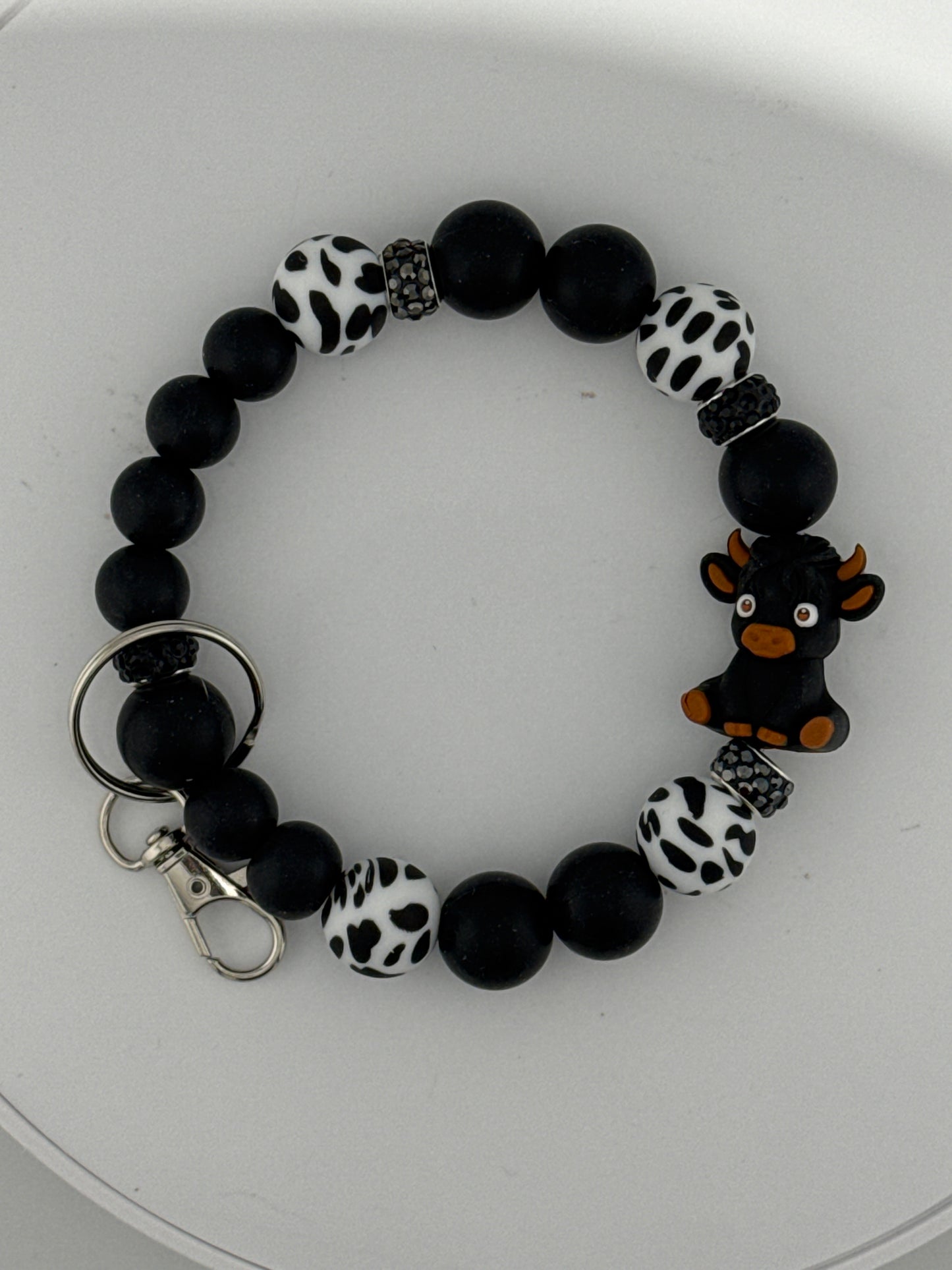 Classic Black and White with 3D Black Cow
