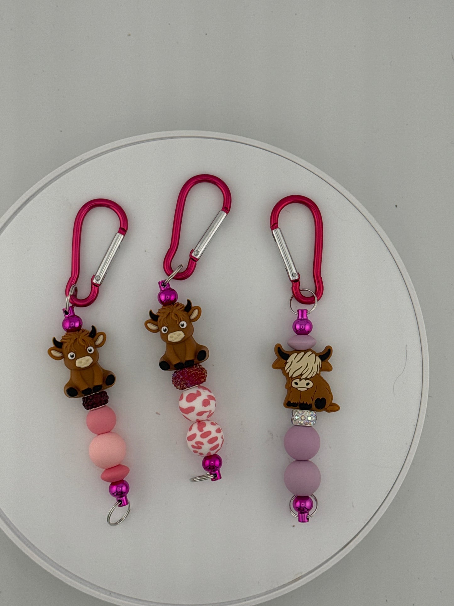 Your choice on a Shiny PINK carabiner!