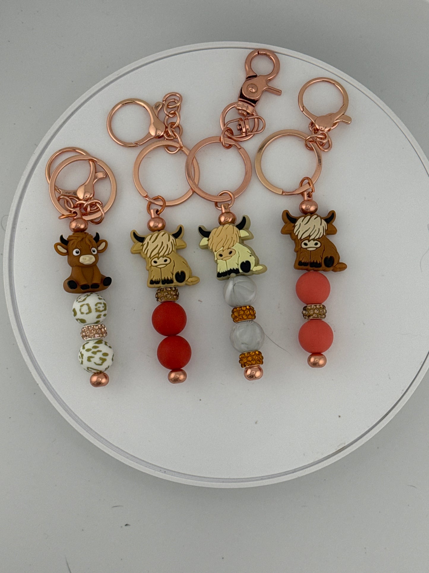 Elegant Rose Gold Keychains