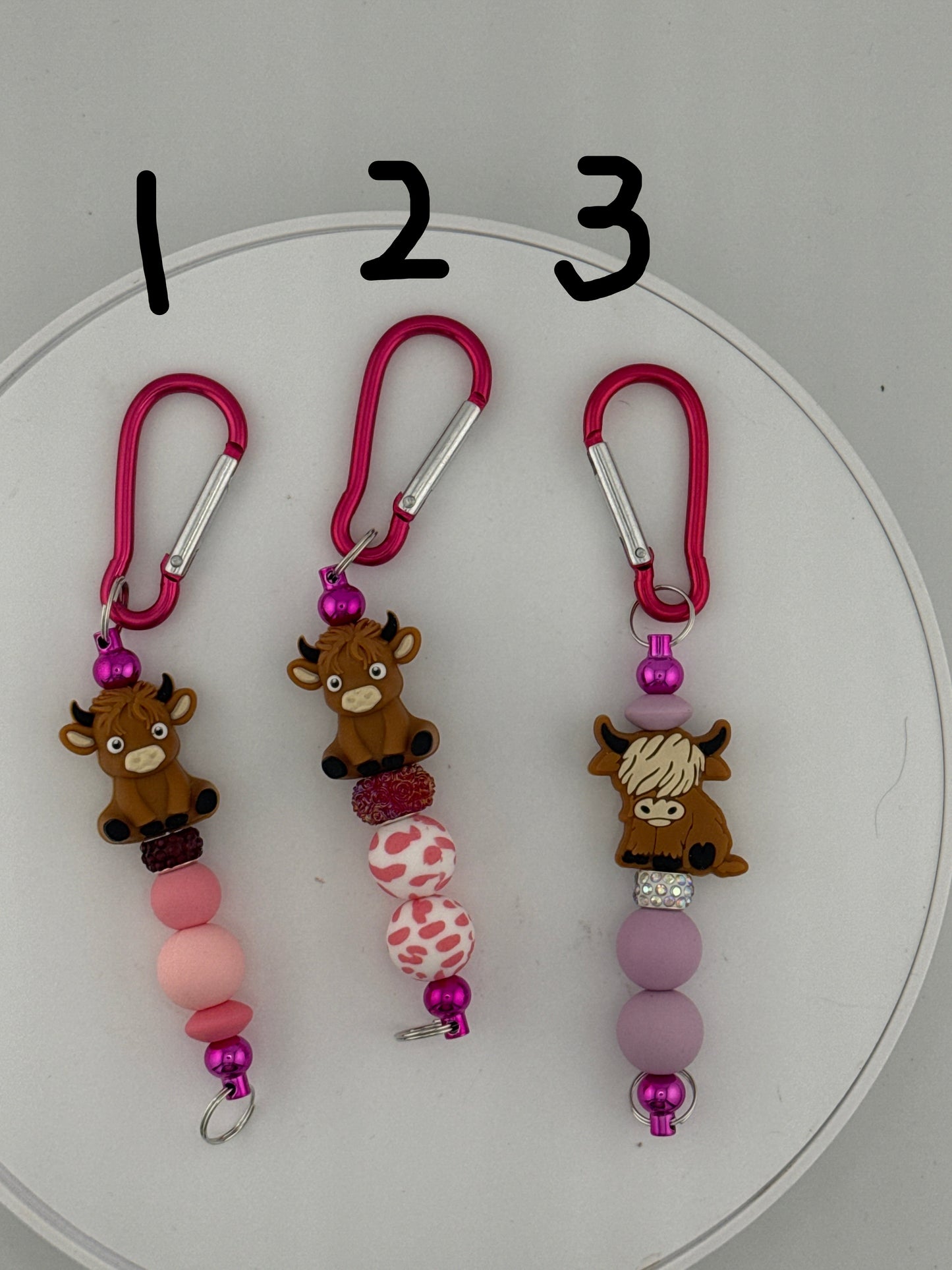 Your choice on a Shiny PINK carabiner!