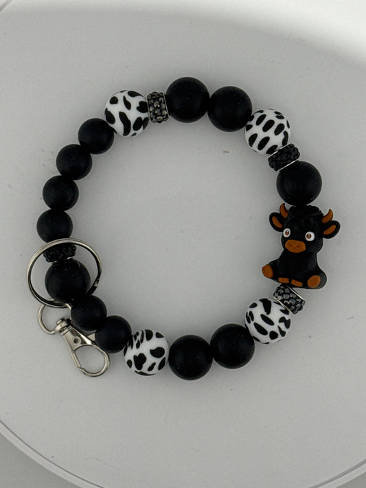 Classic Black and White with 3D Black Cow