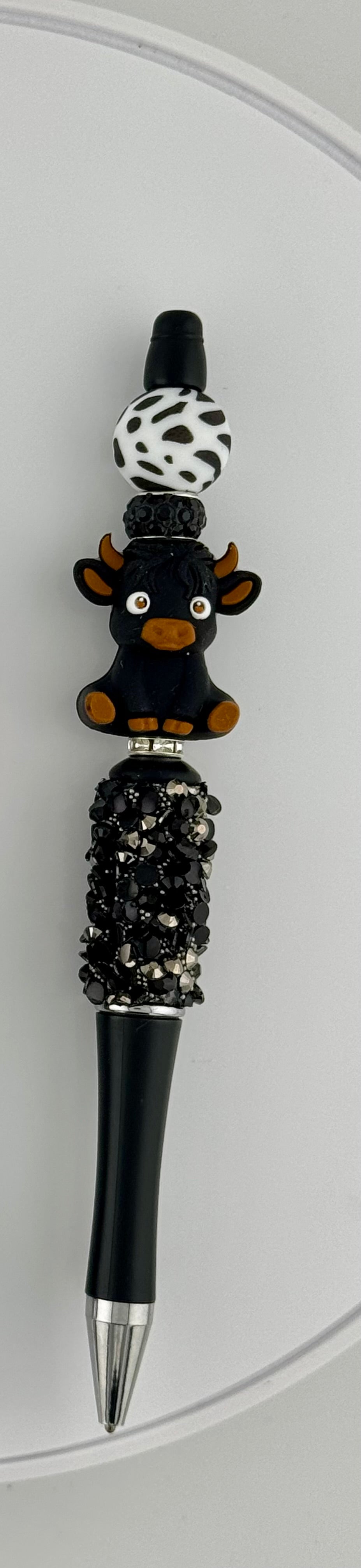 Sparkly Black Granite Cow Pen