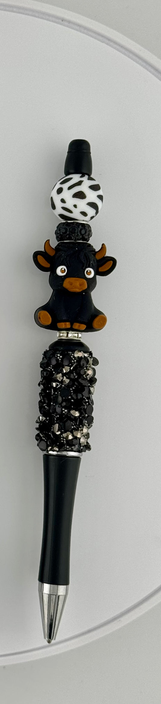 Sparkly Black Granite Cow Pen