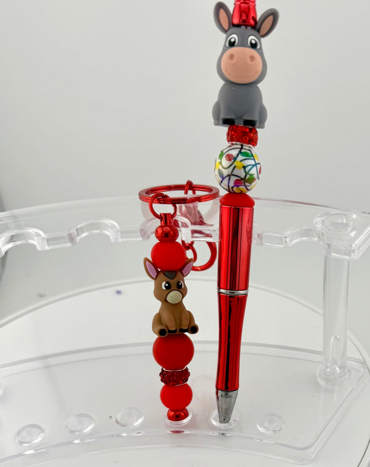 Christmas Donkey Pen & Keychain Set