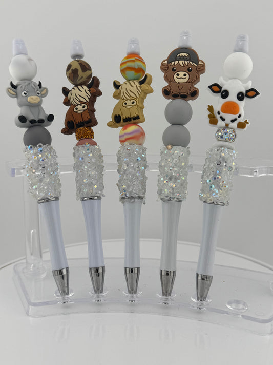Icy Bling Cow Pens (White Sparkle)