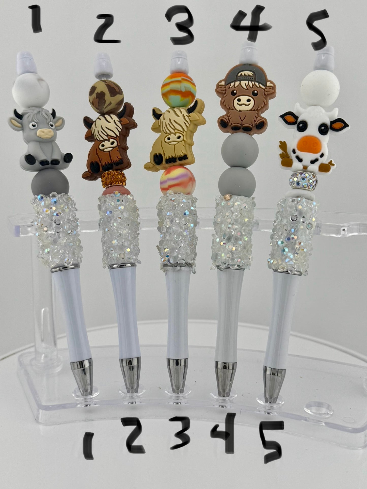 Icy Bling Cow Pens (White Sparkle)
