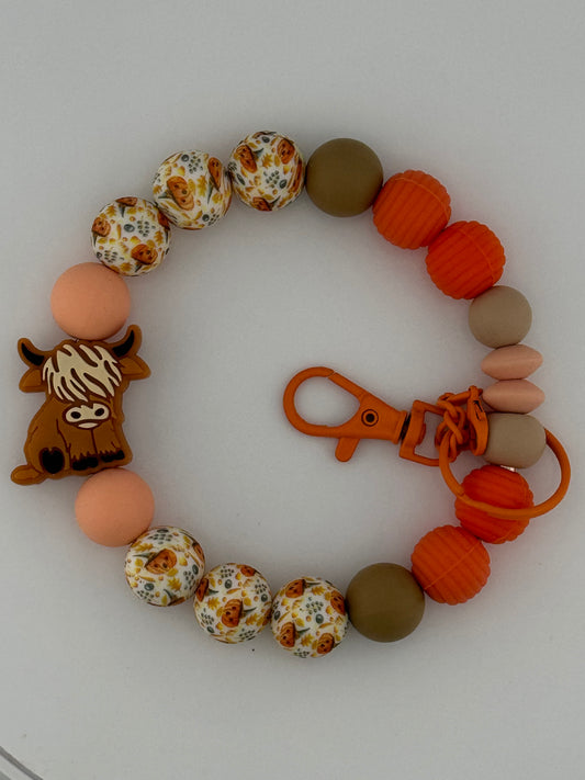 Lovely Fall Cow Wristlet MUST SEE