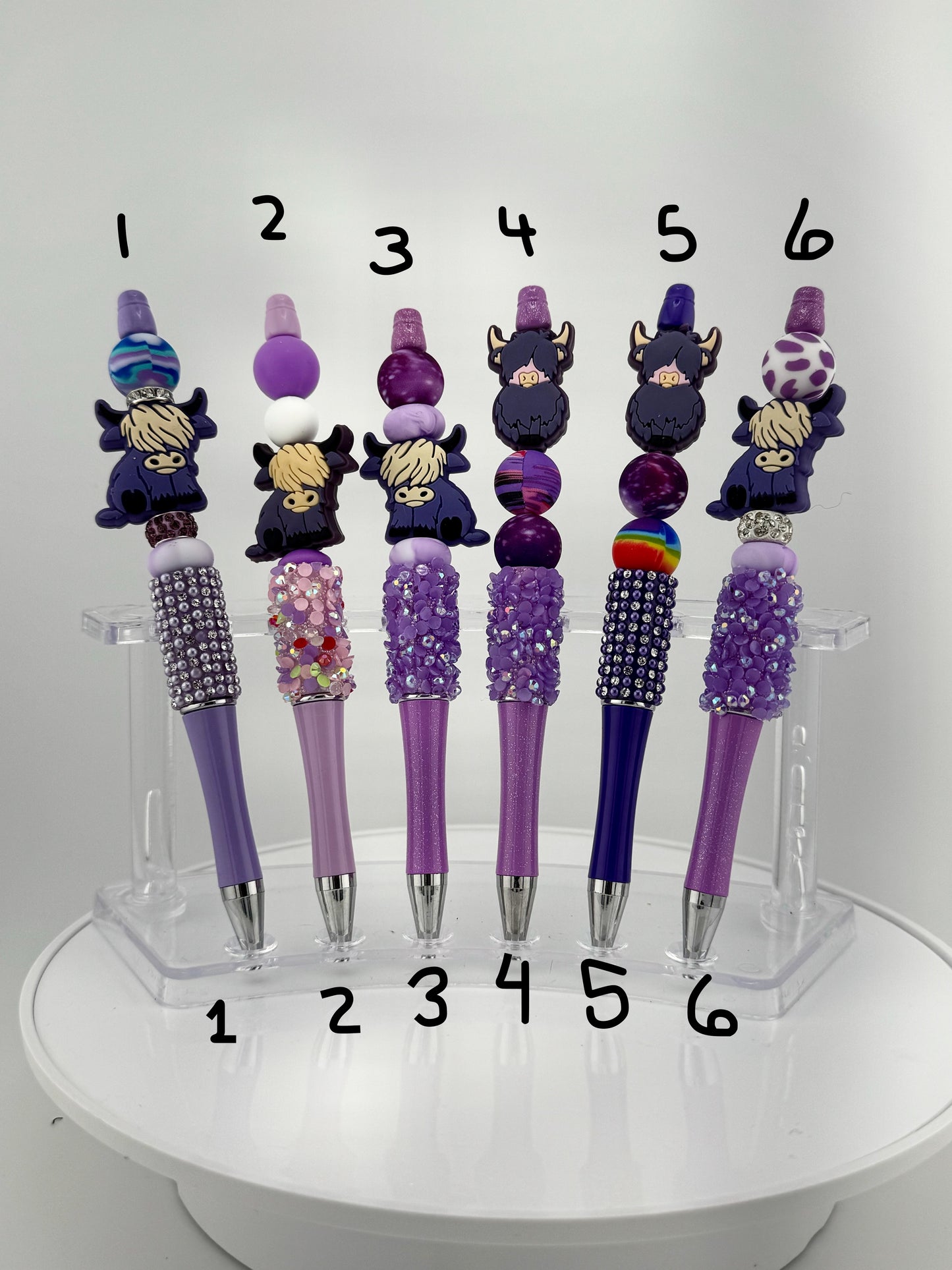 Purple GEM Sparkle Cow Pens!