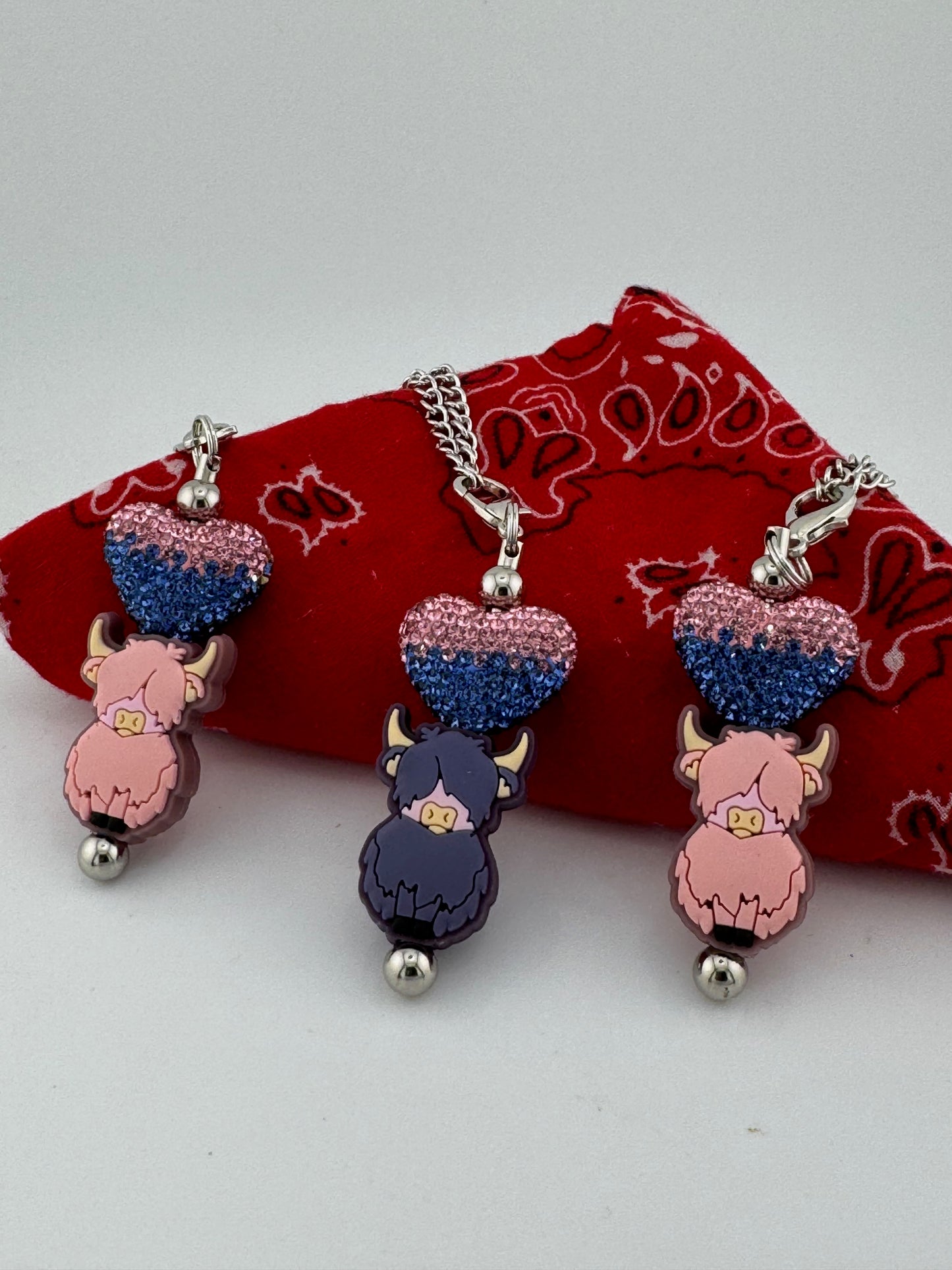 Super-Sparkle Heart - Straw Charm